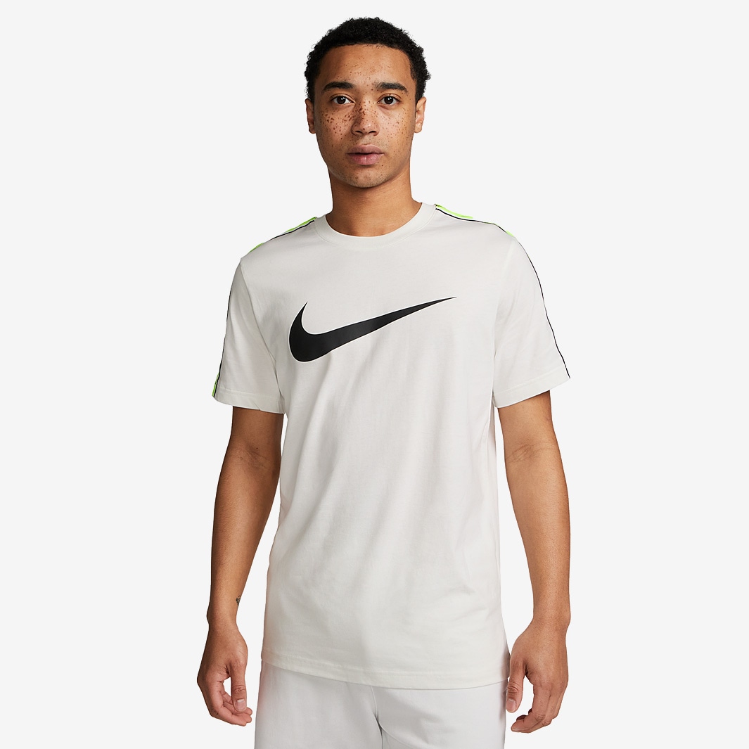 Nike Sportswear Repeat T-Shirt - Summit White/Black - Tops - Mens ...