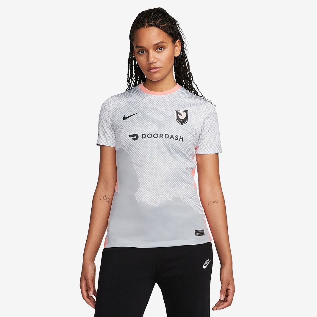 Nike Womens ACFC Dri-Fit Stadium SS Away Jersey - White/Sky Grey ...