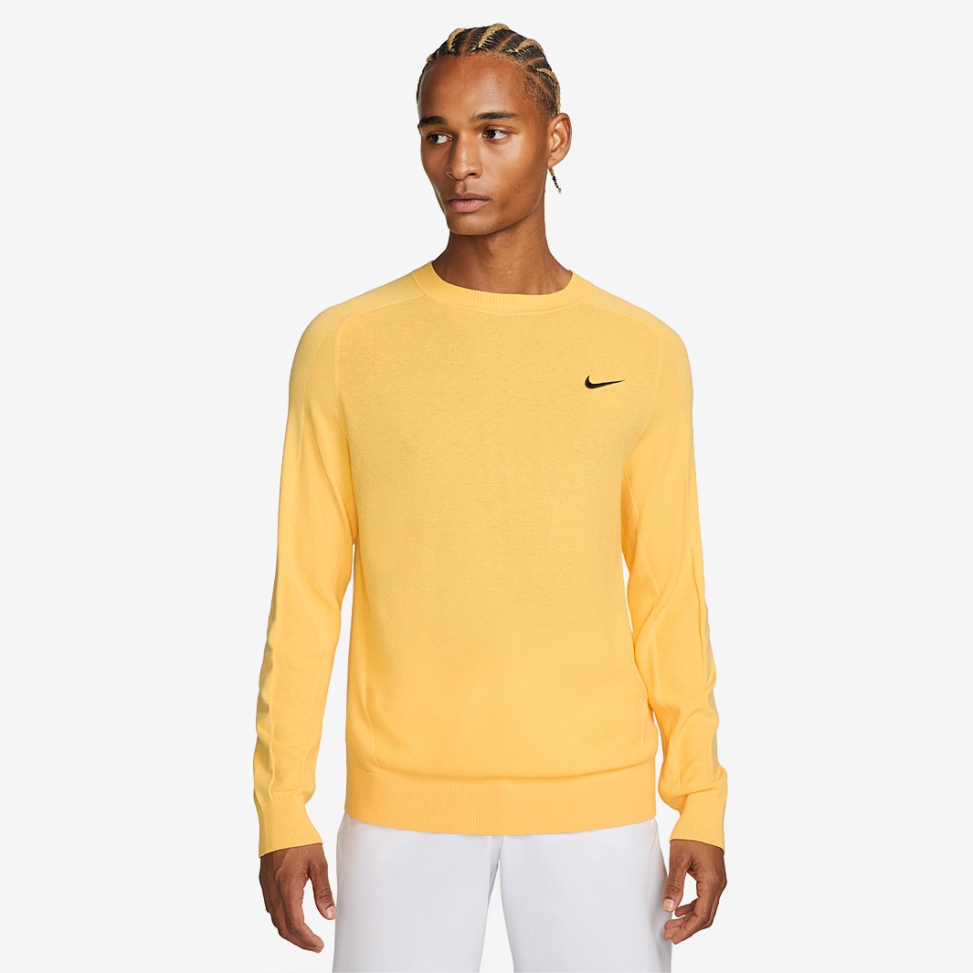 Nike Tiger Woods Knit Golf Sweater - Topaz Gold/Black - Mens Clothing ...