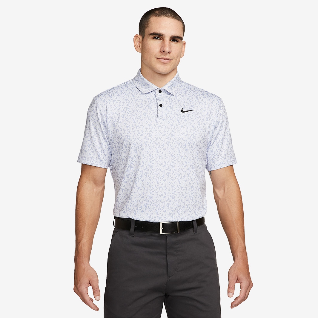 Nike Dri Fit Camo Tour Polo - Football Grey/Black - Mens Clothing | Pro ...