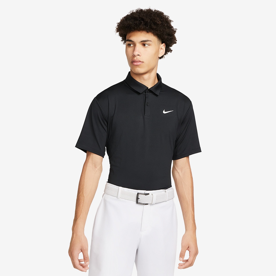 Nike Dri Fit Tour Solid Polo - Black/White - Mens Clothing | Pro:Direct ...