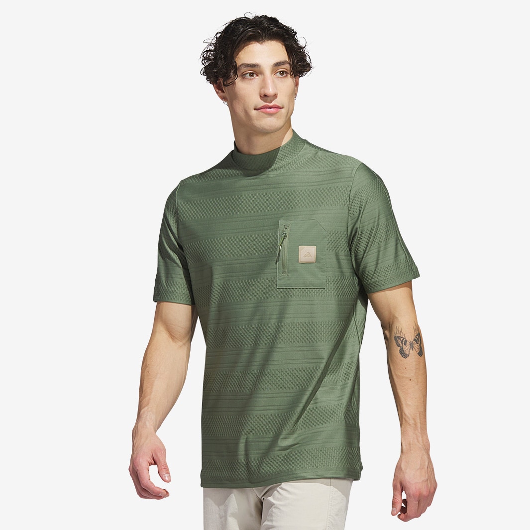 adidas Adicross Pocket Polo Shirt - Natural Green S10 - Mens Clothing ...