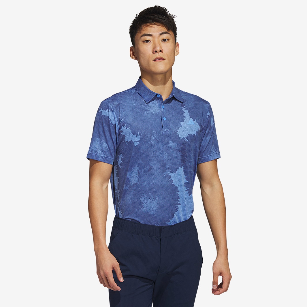 adidas Flower Mesh Polo Shirt - Blue Fusion/Collegiate Navy - Mens ...