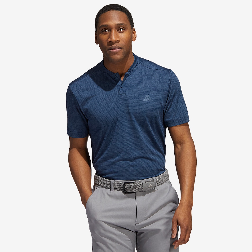 adidas Texture Stripe Polo Shirt - Collegiate Navy/Crew Navy - Mens ...