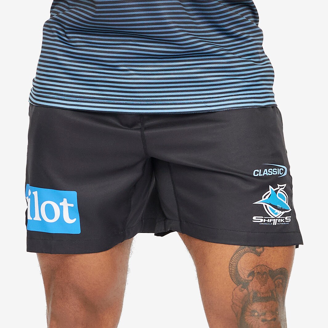 Classic Cronulla Sharks 2023 Training Shorts - Black - Mens Replica ...