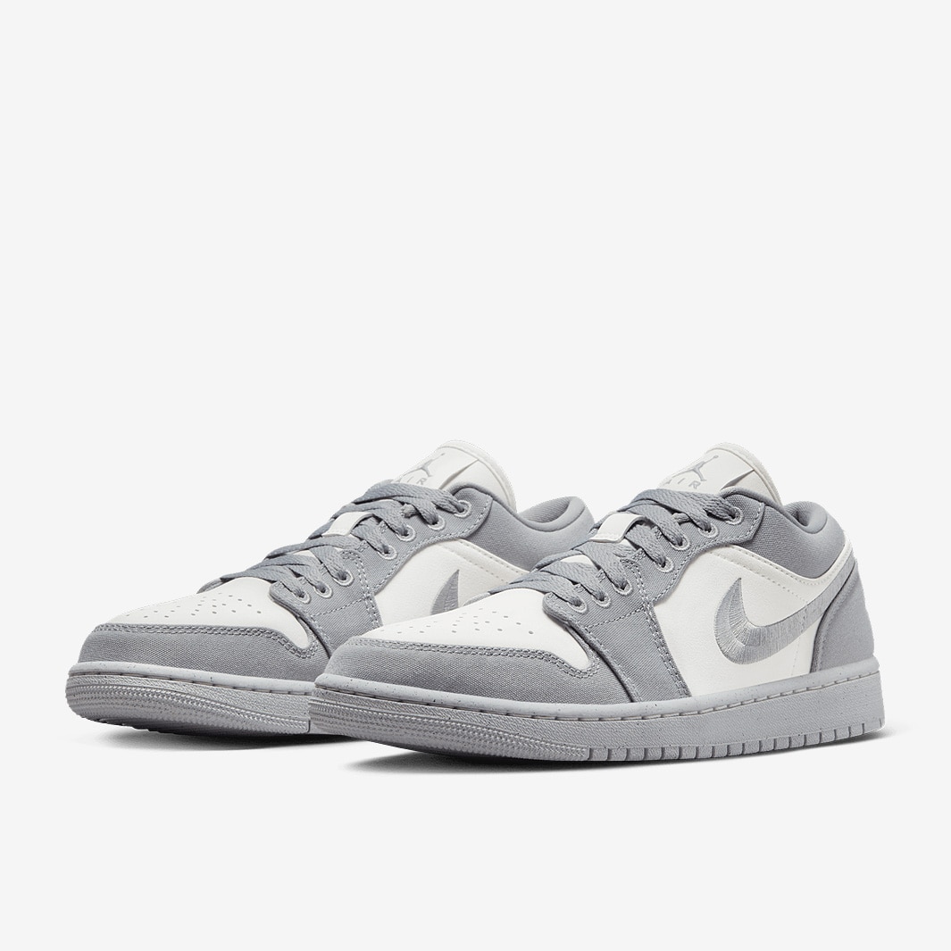 Womens Air Jordan 1 Low SE - Light Steel Grey/Sail/White