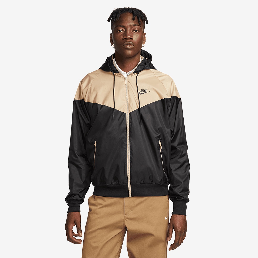 Nike Sportswear Windrunner Hooded Jacket - Black/Khaki - Tops - Mens ...