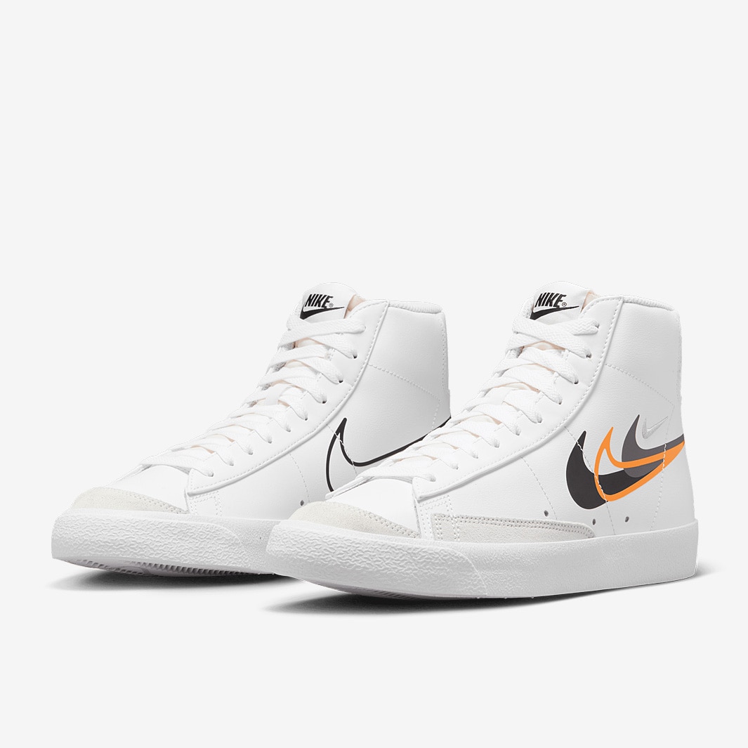 Nike Sportswear Blazer Mid 77 - White/Black/Bright Mandarin/Medium Ash ...