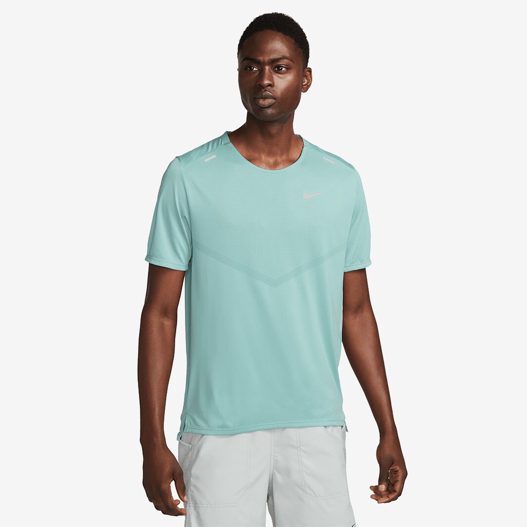 Nike Dri-FIT Rise 365 T-Shirt - Mineral/Reflective Silv - Mens Clothing ...