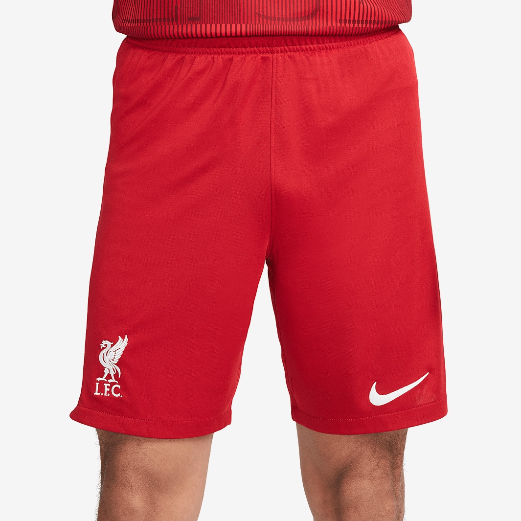 Nike Liverpool FC 23 24 Home Dri Fit Stadium Shorts Gym Red White 