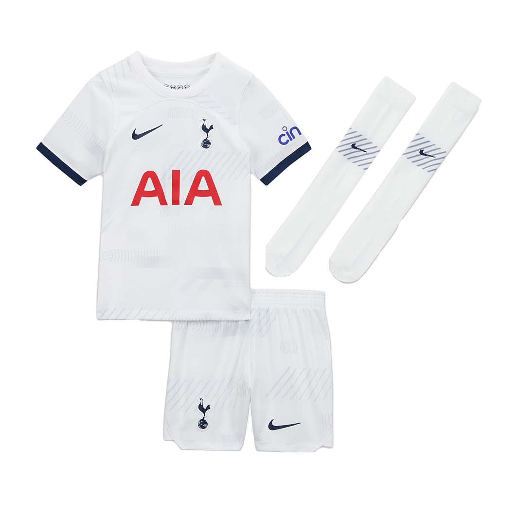 Nike Little Kids Tottenham Hotspur 23/24 Home Dri-Fit Kit - White ...