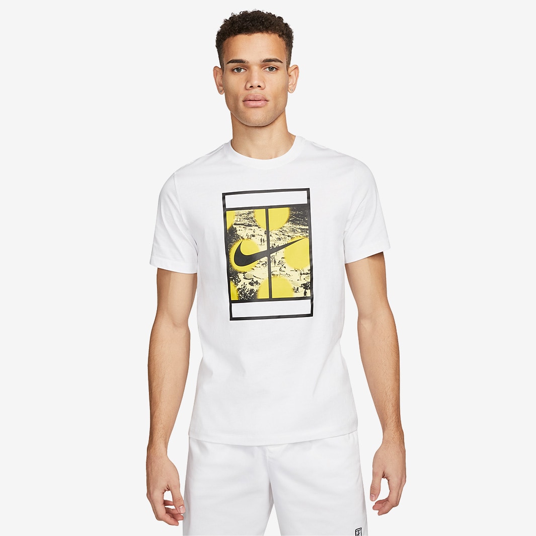 Nike Court Shortsleeve T-Shirt - White - Mens Clothing | Pro:Direct Tennis