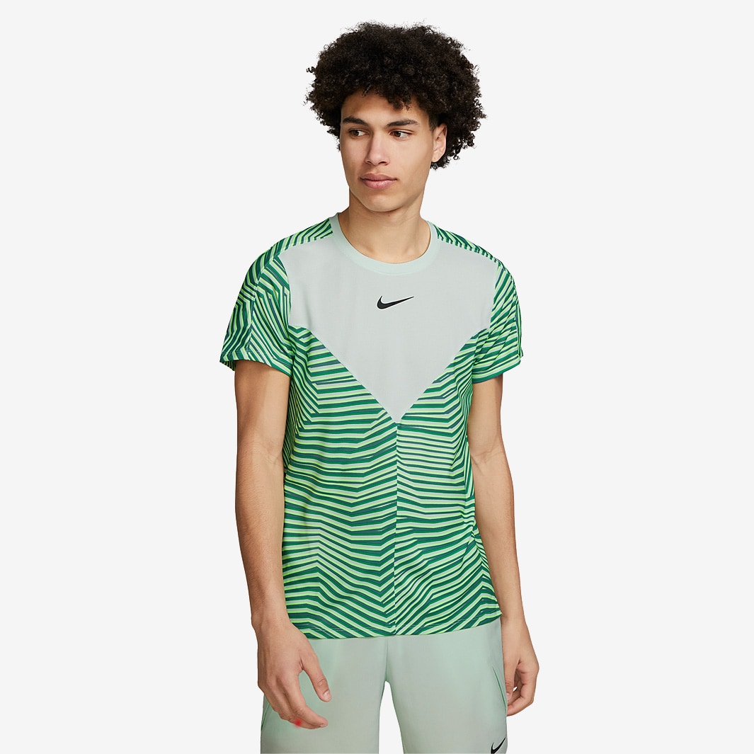 Nike Court Dri-FIT Slam Shortsleeve Top - Barely Green/Black - Mens ...