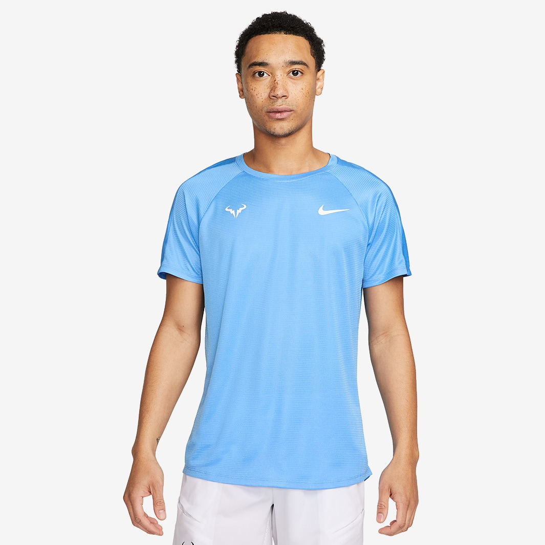 Nike Dri-FIT Rafa Challenger Shortsleeve Top - University Blue/White ...