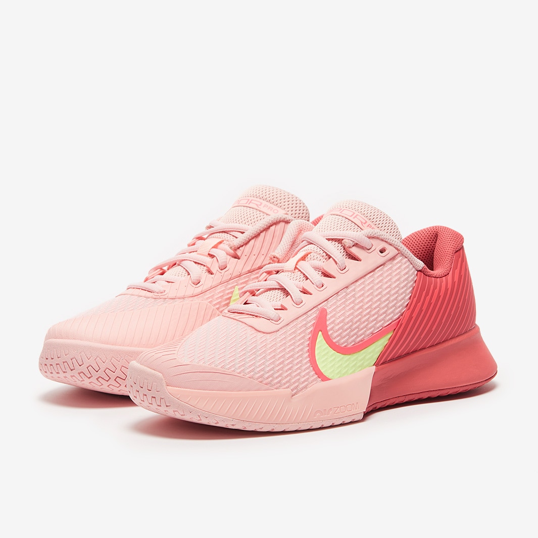 Nike Womens Court Air Zoom Vapor Pro 2 - Pink Bloom/Barely Volt-Adobe ...