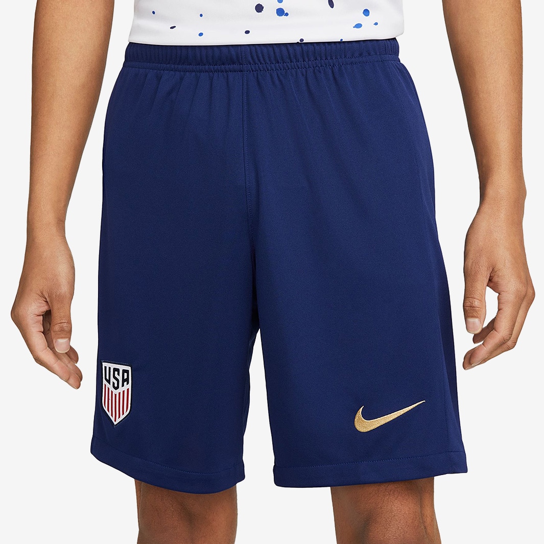 Nike USA 23/24 Dri-Fit Stadium Home Short - Loyal Blue/Metallic Gold ...