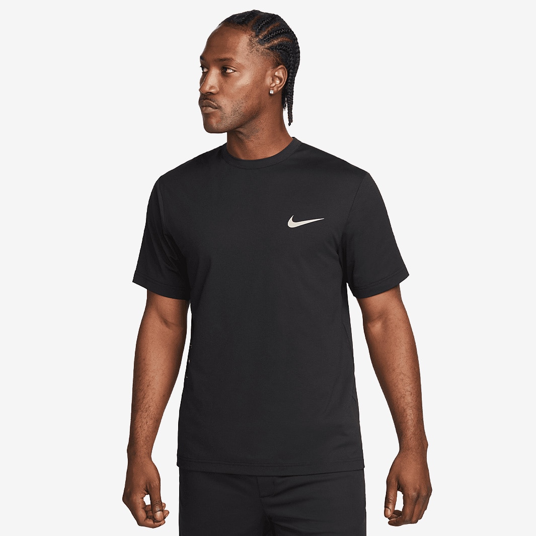 Nike Dri-FIT UV Hyverse Fitness T-Shirt - Black/Khaki - Mens Clothing ...