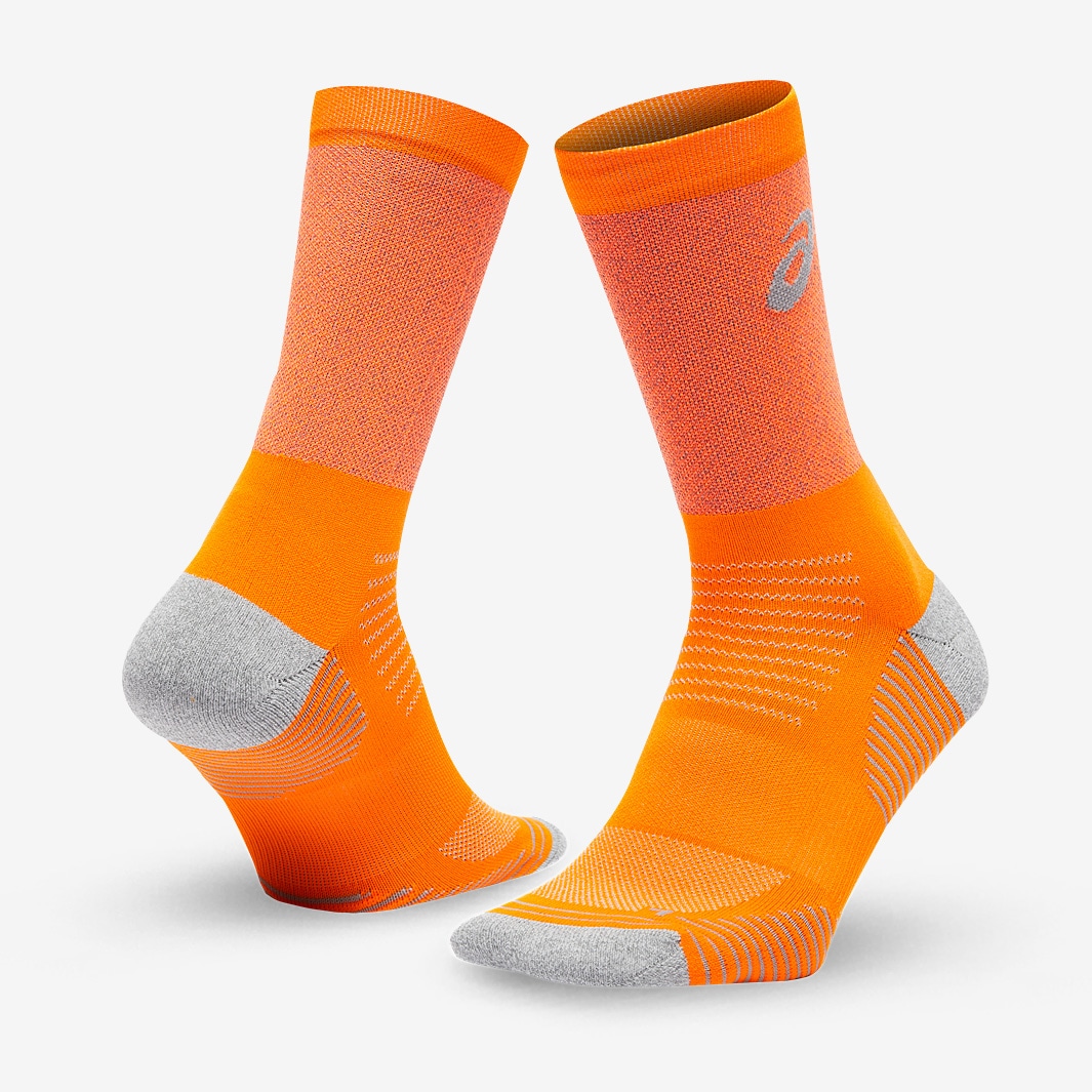 ASICS Lite-Show Run Crew Sock - Bright Orange - Running Socks | Pro ...