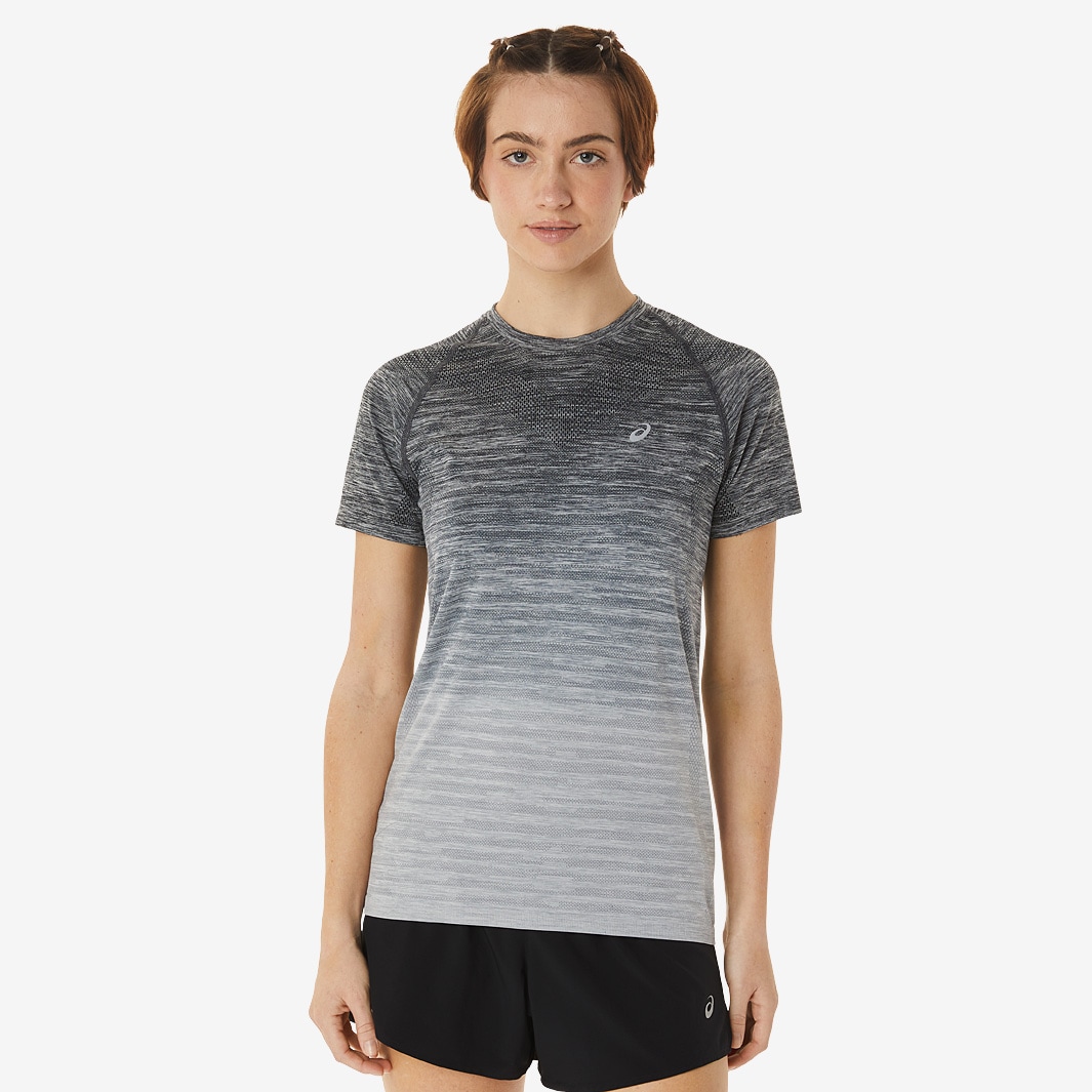 ASICS Womens Seamless Top - Carrier Grey/Glacier Grey - Womens Clothing ...