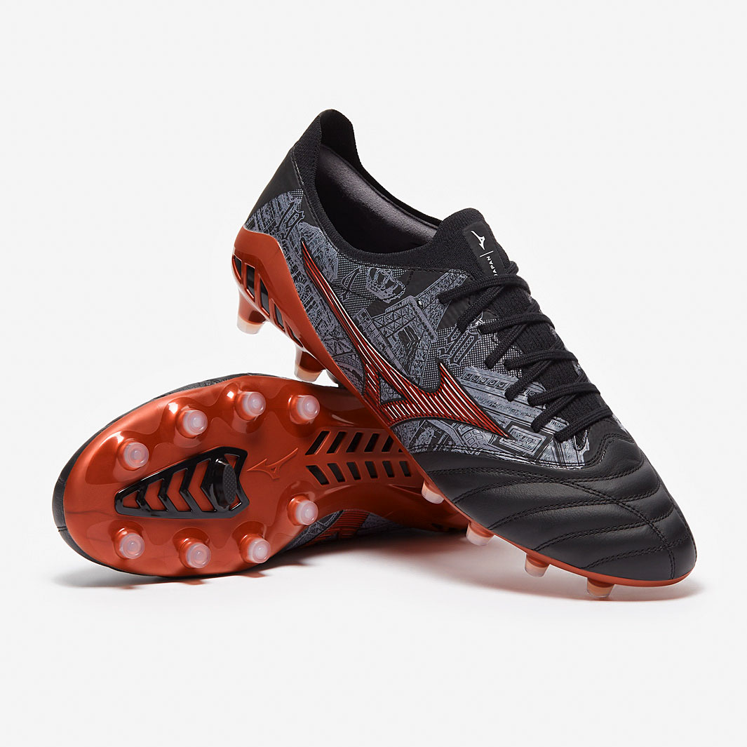 Mizuno Morelia Neo III SR4 Made In Japan - Black/High Risk Red/Black