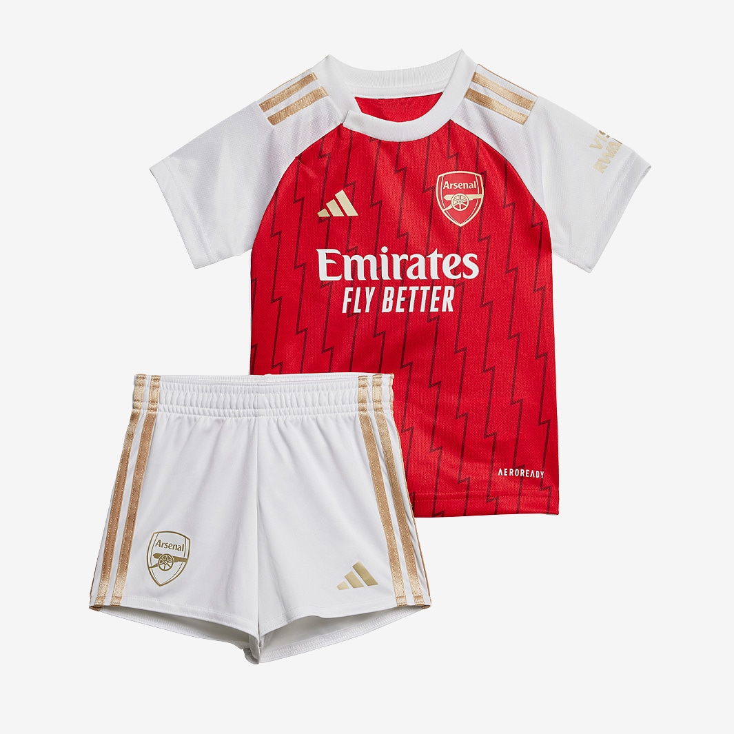 adidas Baby Arsenal FC 23/24 Home Kit - Top:Better Scarlet/White Bottom ...