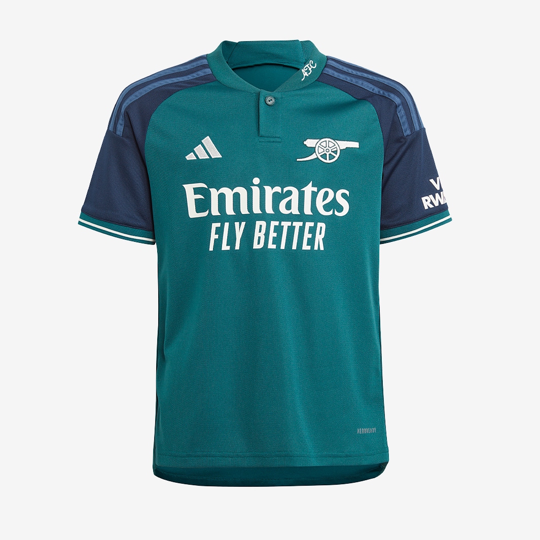 adidas Arsenal 23/24 Kids Third Shirt - Rich Green/Collegiate Navy ...