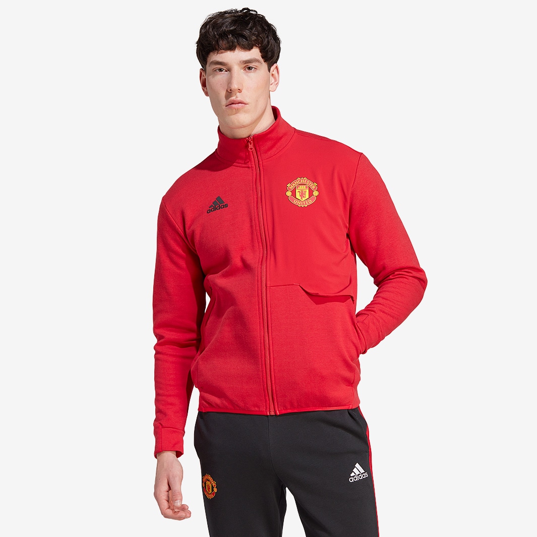 adidas Manchester United 23/24 Anthem Jacket - Real Red - Mens Replica ...