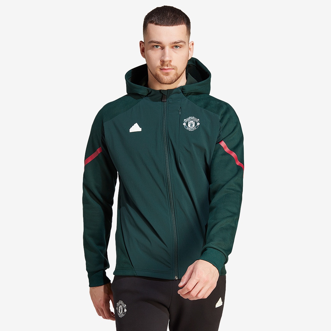 adidas Manchester United 23/24 D4GMD Hoodie - Green Night - Mens ...