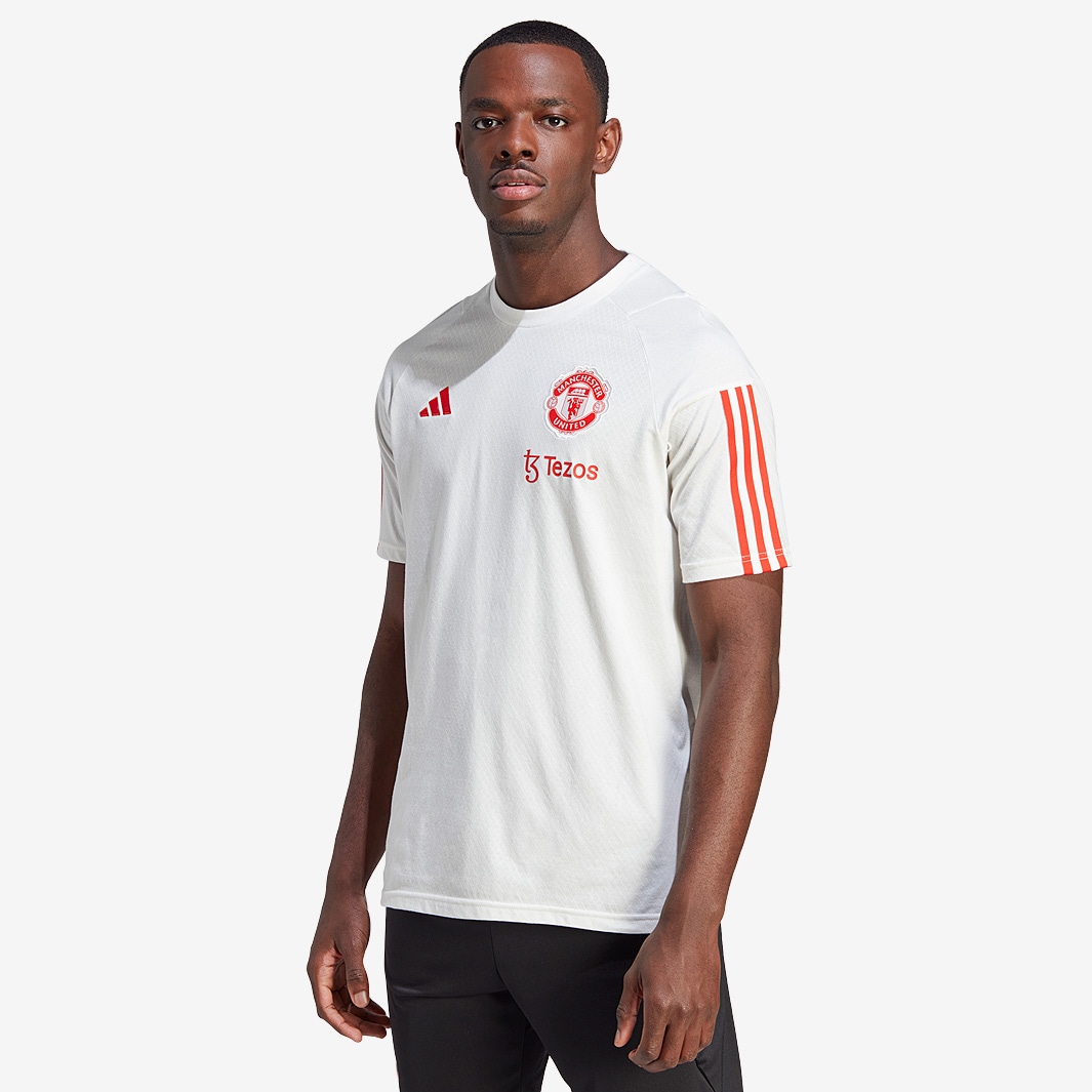 adidas Manchester United 23/24 T-Shirt - Core White - Mens Replica ...