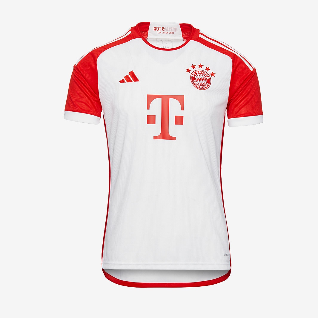 adidas Bayern Munich 23/24 Home Shirt - White/Red - Mens Replica | Pro ...