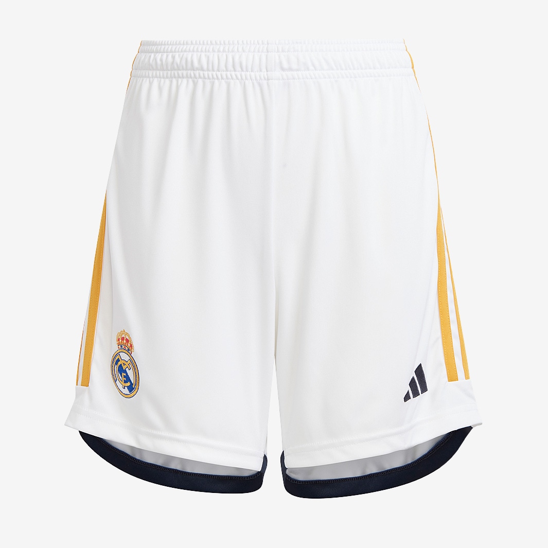 Adidas Kids Real Madrid 23/24 Home Shorts - White - Boys Replica | Pro ...