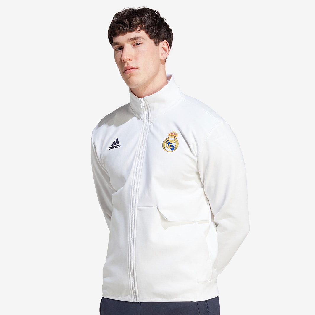 adidas Real Madrid 23/24 Anthem Jacket - White - Mens Replica | Pro ...