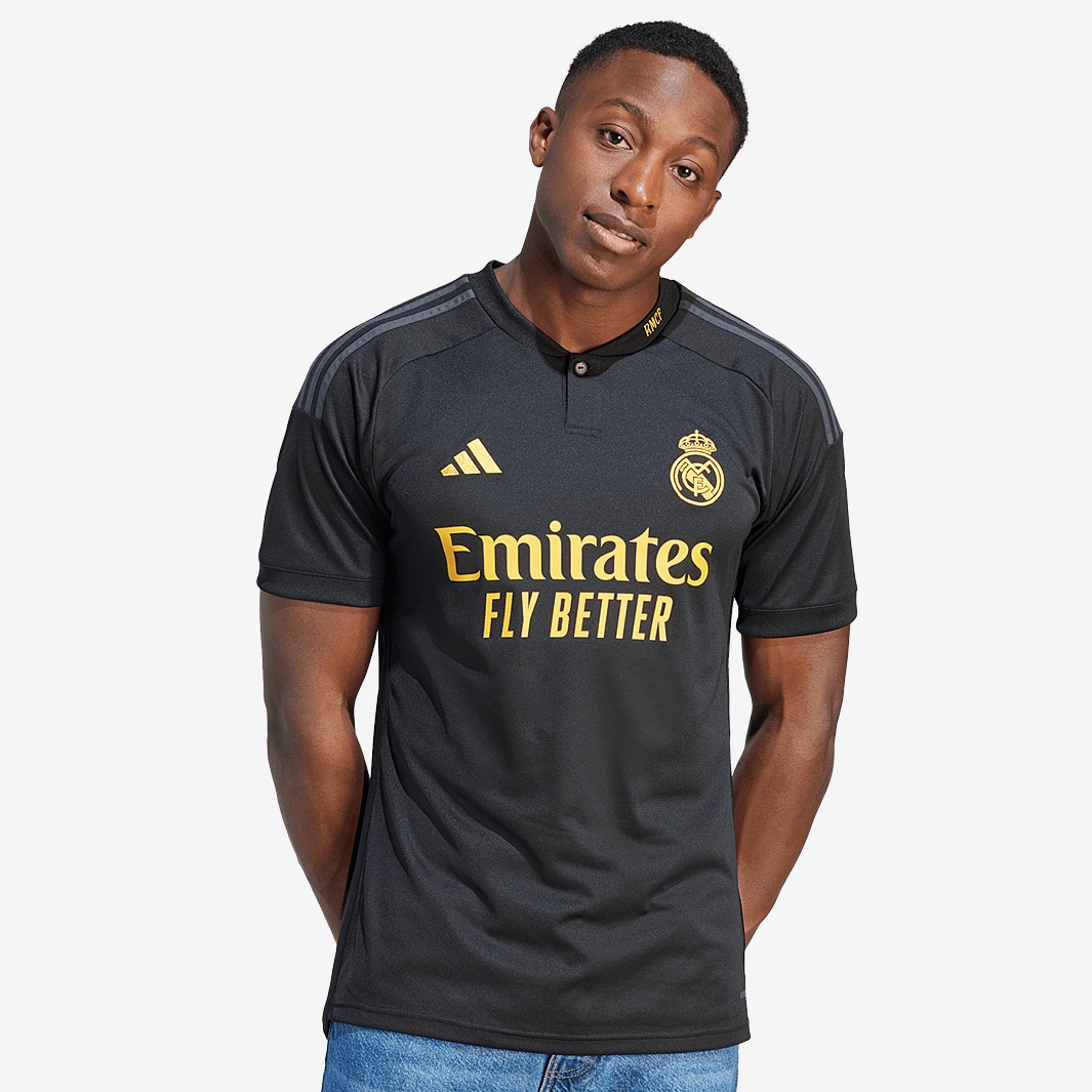 adidas Real Madrid 23/24 Third Shirt - Black - Mens Replica | Pro ...