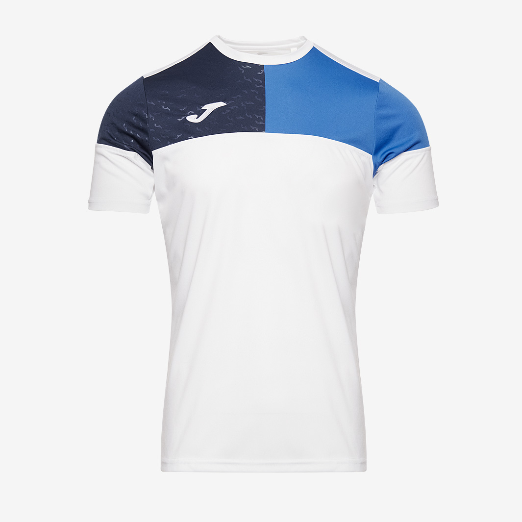 Joma Men's White Crew V Ss Shirt Small