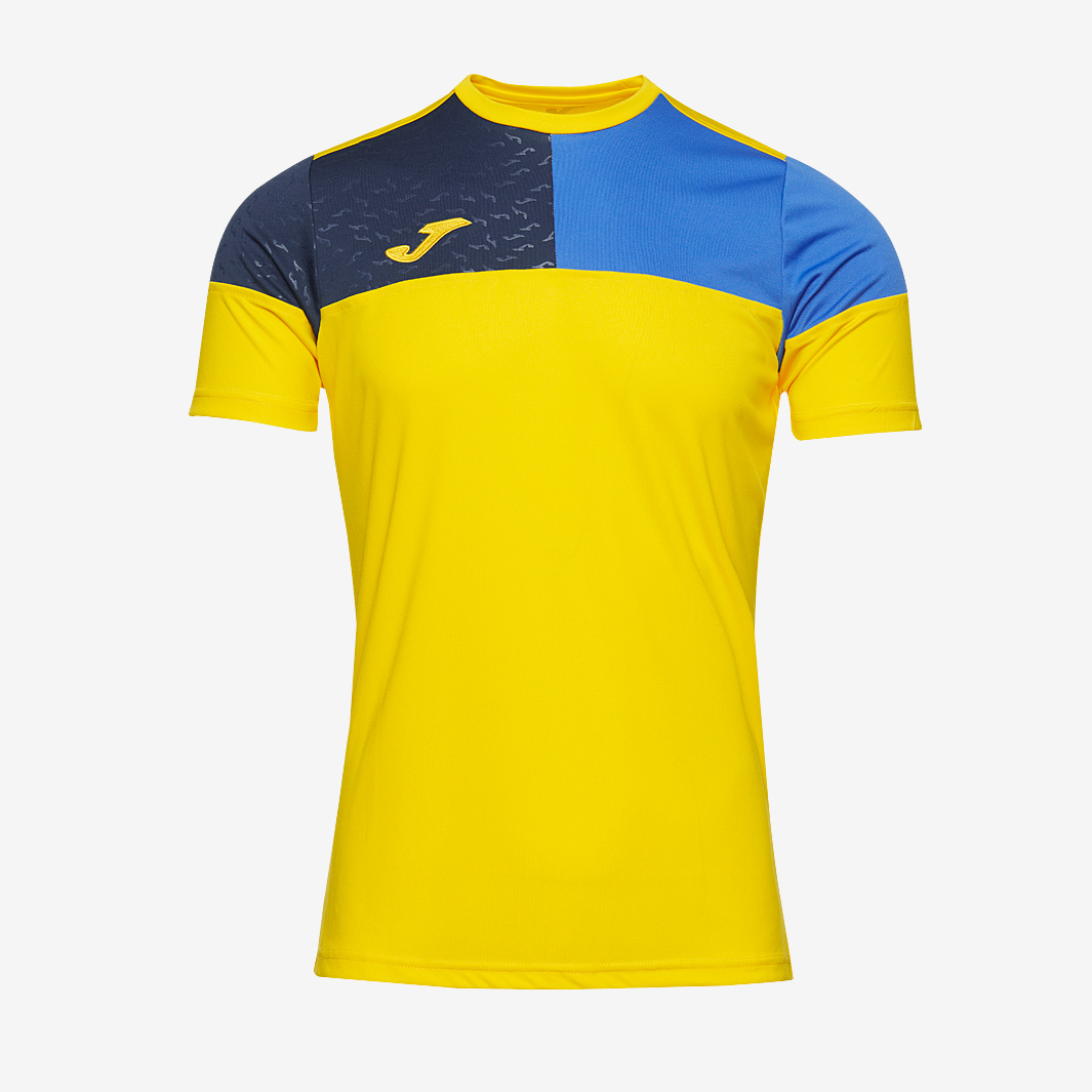 Joma Men's Yellow Crew V Ss Shirt Large