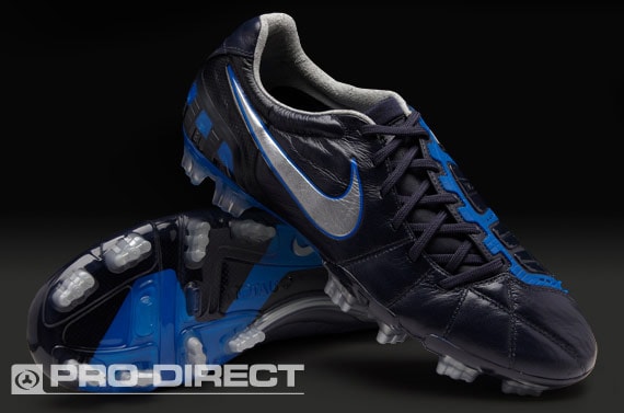 ayudante tubo Compositor Botas de Fútbol-Nike-Total 90-T90-Laser III-piel-K-FG-Terreno  Duro-Azul-Gris | Pro:Direct Soccer