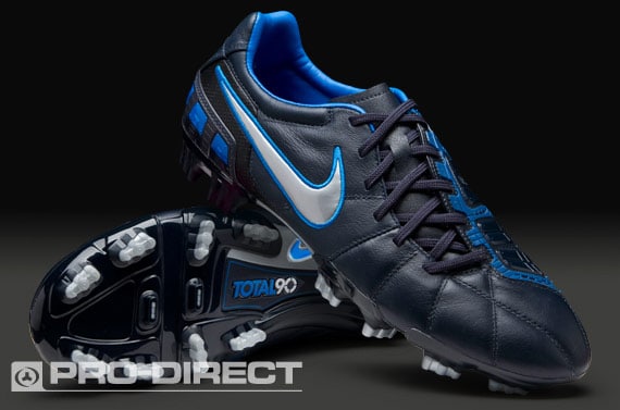 Botas de Fútbol-Nike-Total 90-T90-Strike III-FG- Terreno Duro-Azul-Gris | Pro:Direct