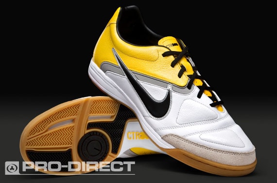 Nike Soccer Shoes - Nike CTR360 II - Indoor - Mens Soccer Cleats - White/Black/Tour Yellow