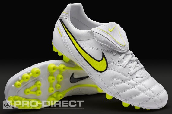 Nike - Football Boots - Tiempo III AG Cleats - White/Volt/Black