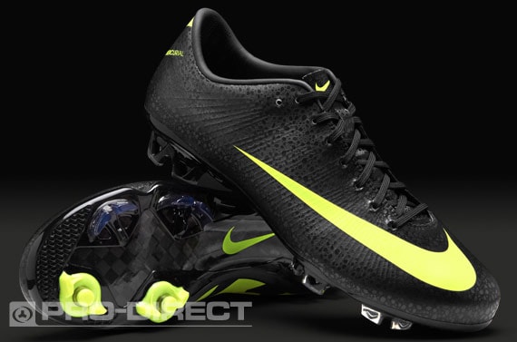 Nike Soccer Shoes - Mercurial Vapor Superfly III Boots - CR7 Firm Ground Soccer Black/Volt/Dark Shadow - Mens Football Boots