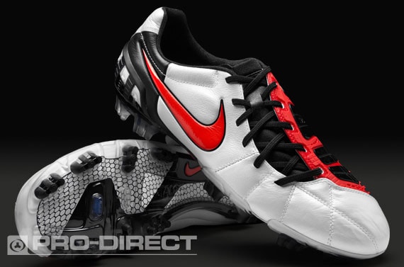 Kent embudo interno Botas de Fútbol-Nike-Total 90-T90-Laser III K-FG-Terreno Duro - Blanco -  Rojo - Negro | Pro:Direct Soccer