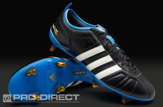 Botas de Fútbol - adidas – adiPURE – IV TRX – SG - Terreno Blando - Negro/Azul | Pro:Direct Soccer