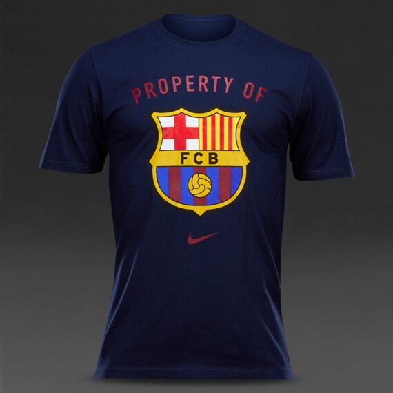 Nike Soccer Replica Apparel Nike FC Barcelona Utd Crest Tee Blue