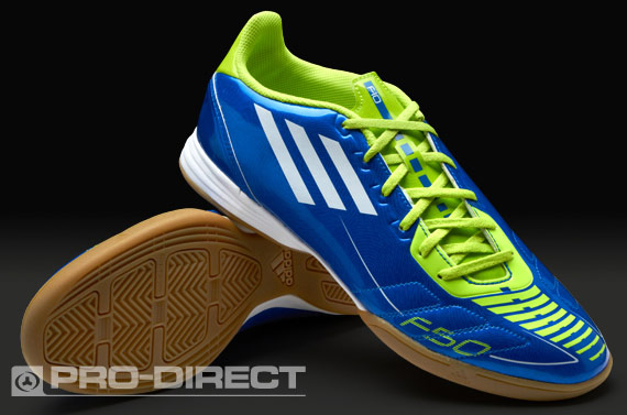 adidas - F10 Mens Indoor Boots - Blue/White/Slime | Pro:Direct Soccer
