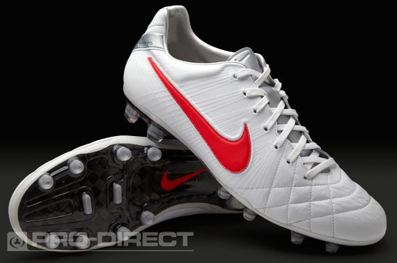 Football Boots - Nike Tiempo Legend IV Elite FG - Firm Ground - Cleats - White-Red-Metallic