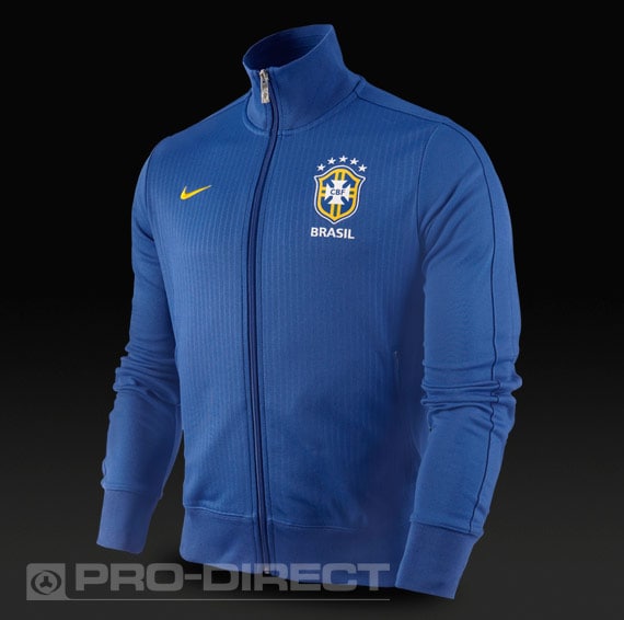 Nike Soccer Jacket - Nike Brazil Authentic N98 Jacket - Replica Apparel -  Varsity Royal