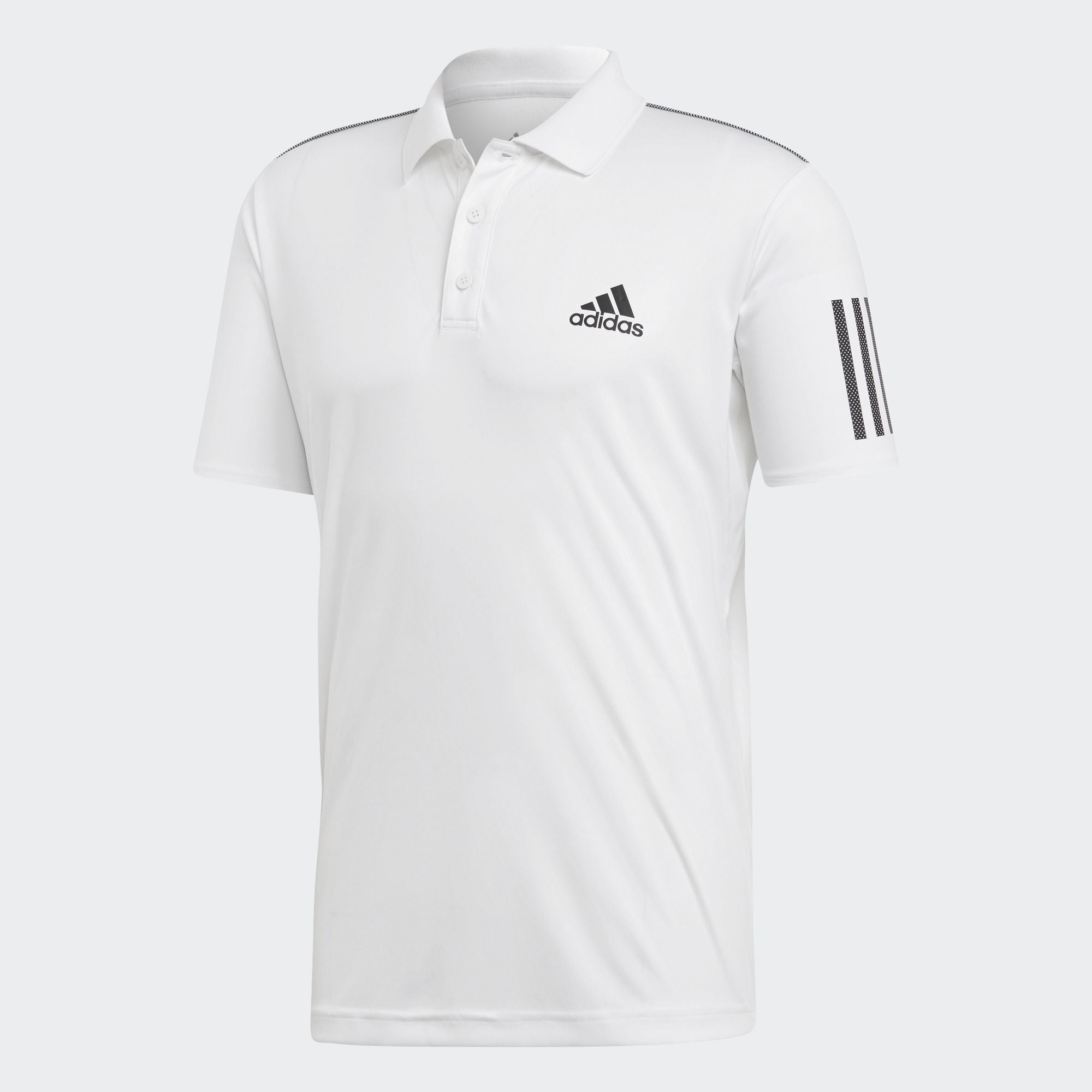 adidas Club 3 Stripe Polo - White/Black - Mens Clothing | Pro:Direct Tennis