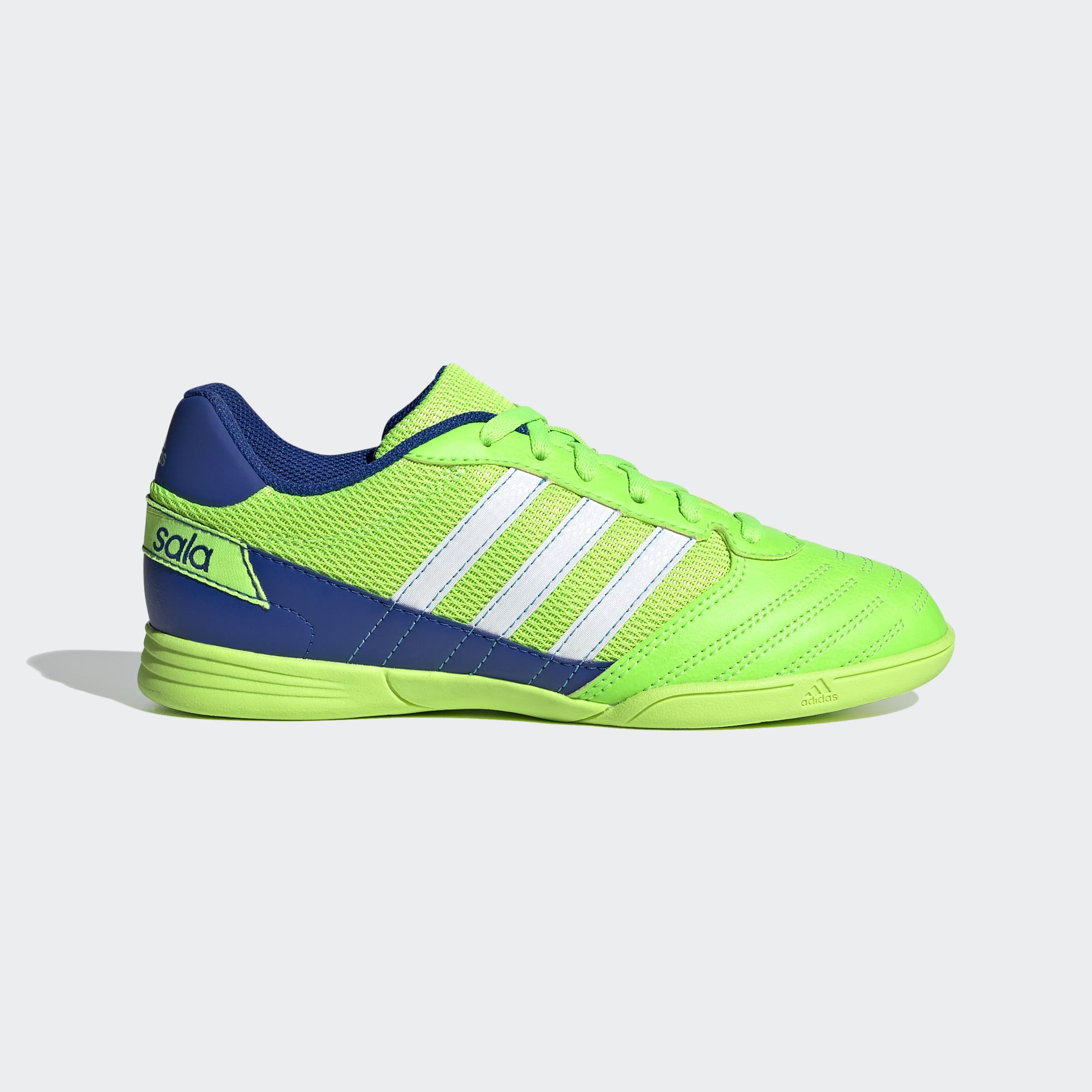 adidas Super Sala Boots Solar Green / Cloud White / Team Royal Blue ...