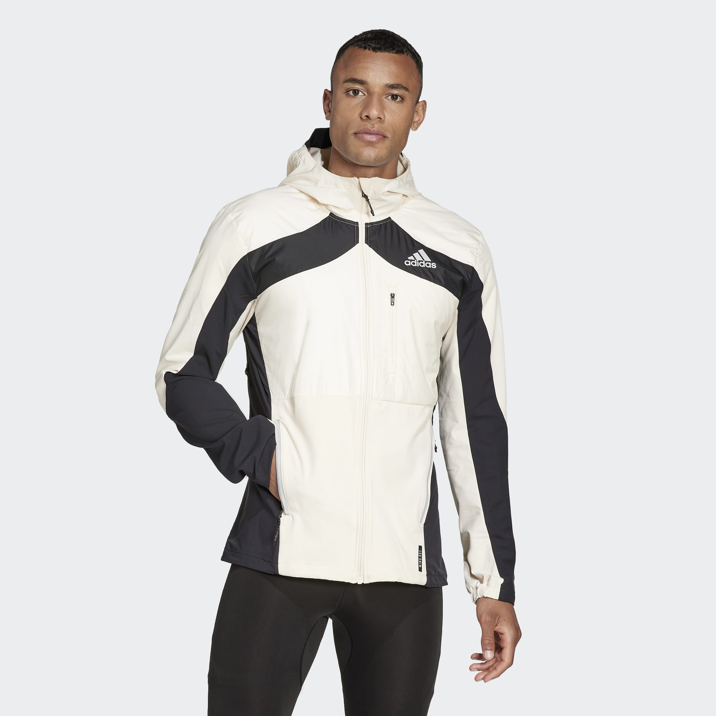 adidas Ocean Marathon Primeblue Jacket - Wonder White/Black - Mens ...