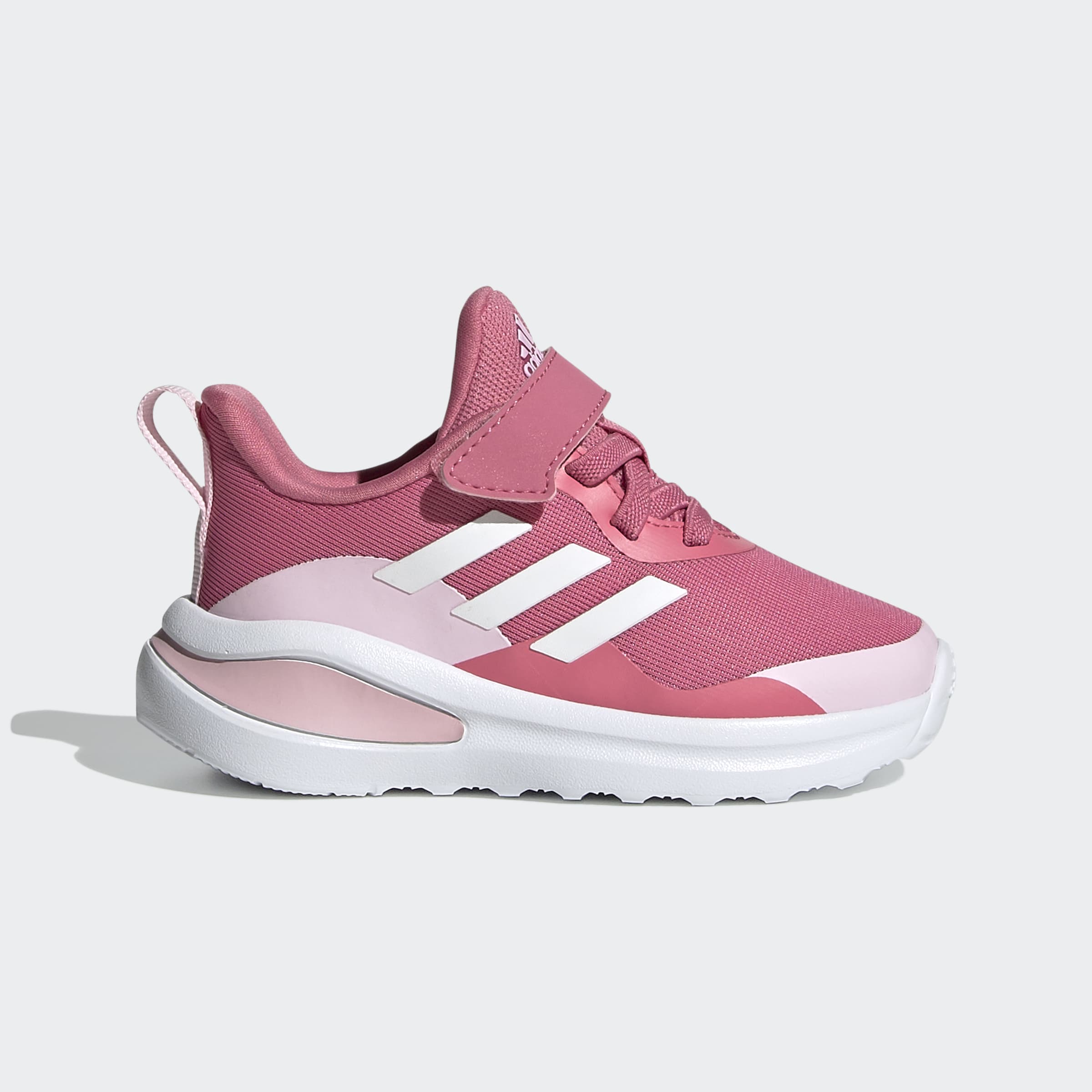 adidas FortaRun Elastic Lace Top Strap Running Shoes Clear Pink / Cloud ...